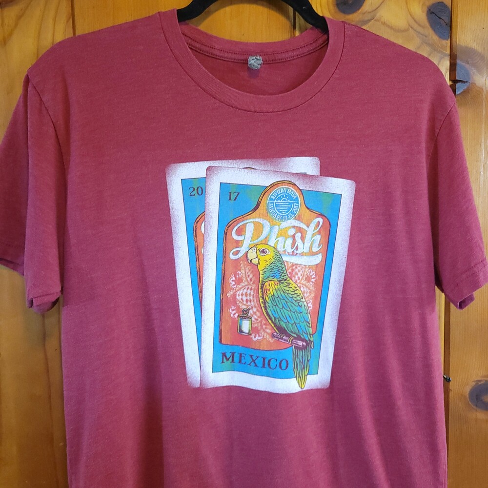 Phish Men's XL Red Cotton Blend T-Shirt Mexico jam band music hippie festival